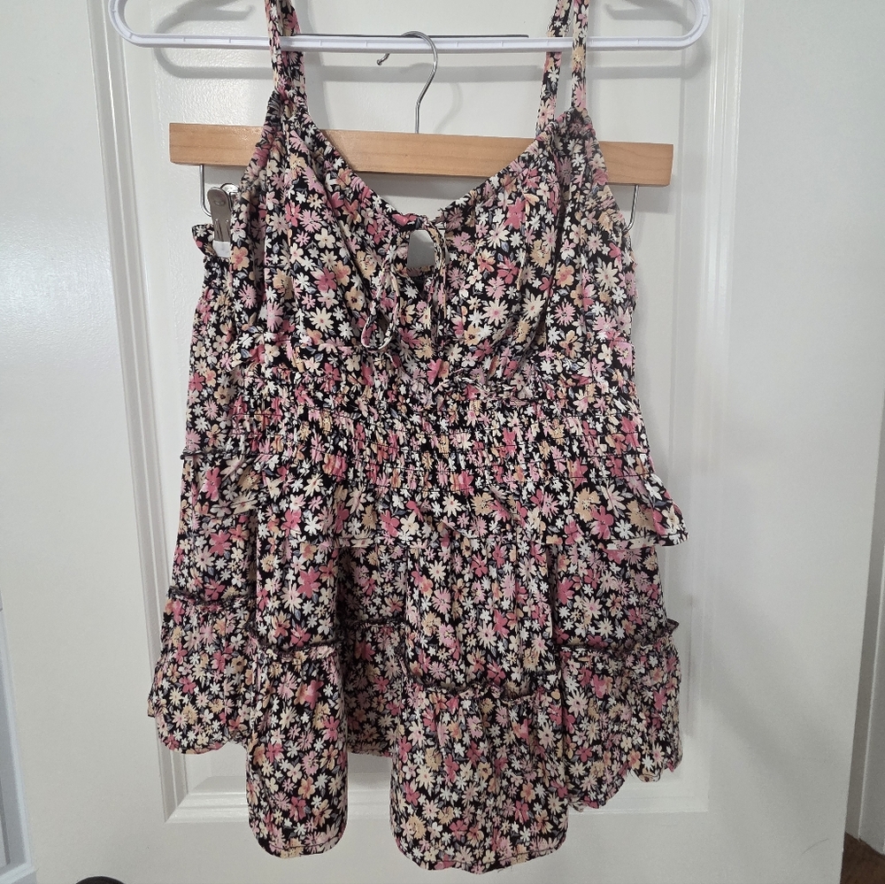 Floral Sleeveless Top & Skirt Matching Set